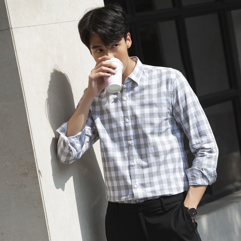 Áo sơ mi BEN & TOD họa tiết cotton cao cấp co giãn phong cách đơn giản công sở trẻ trung 09063 | BigBuy360 - bigbuy360.vn