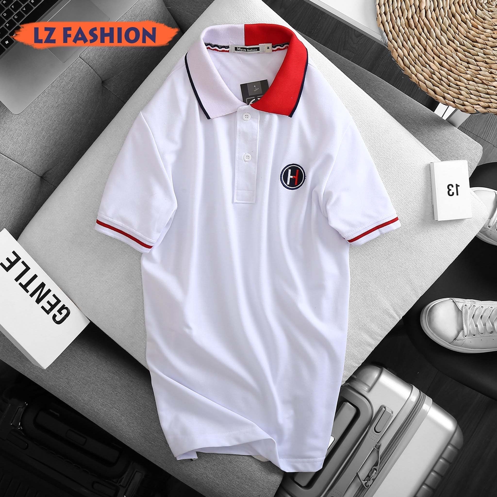 Áo polo nam phối viền cổ 2 màu, logo thêu trước ngực trái - LZ FASHION - PS077 | BigBuy360 - bigbuy360.vn