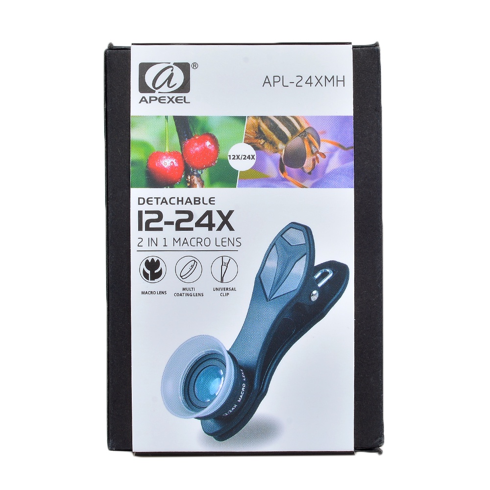 Set ống kính phóng đại 12X / 24X 2 trong 1 tiện dụng cho Iphone 7 / 6s / 6s Plus