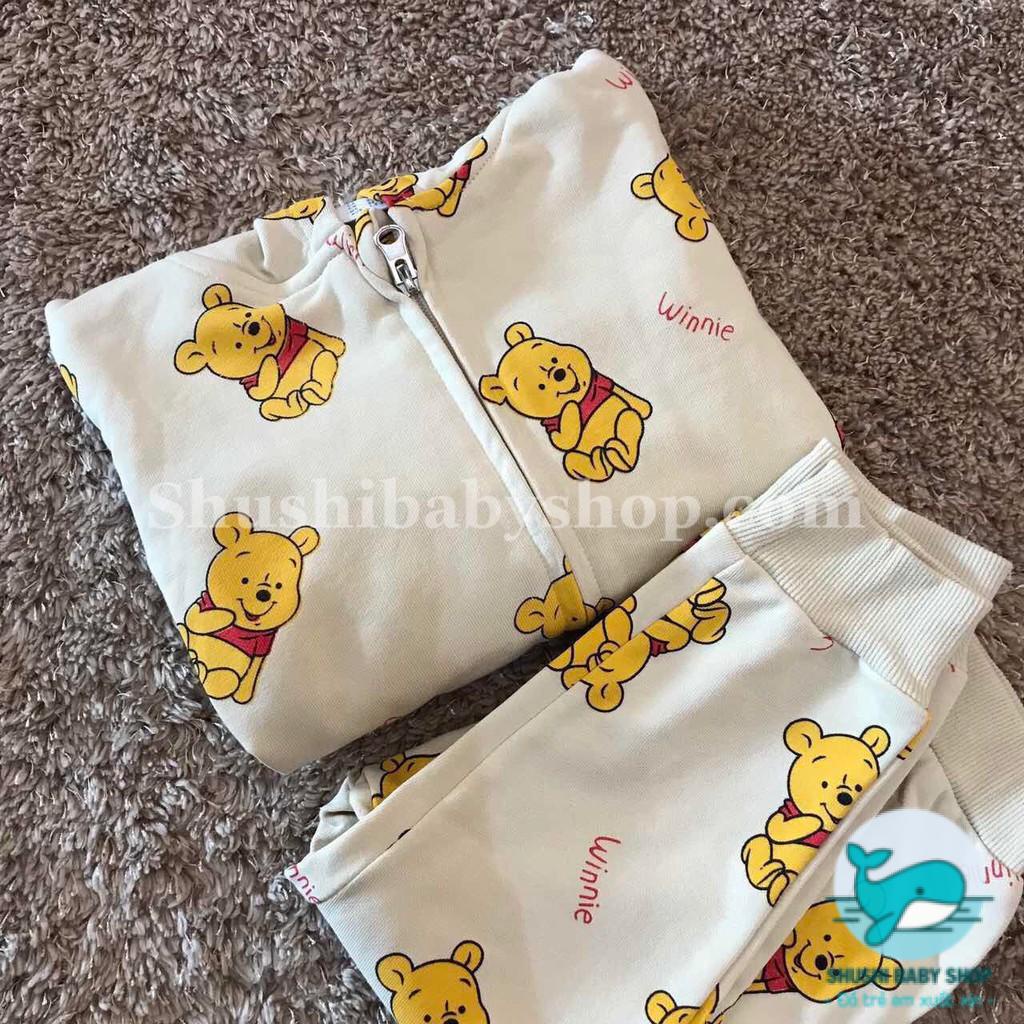 Bộ Áo Khoác Kèm Quần Gấu Pooh Dư Xịn
