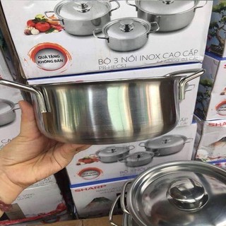 BỘ BA NỒI INOX SHARPL