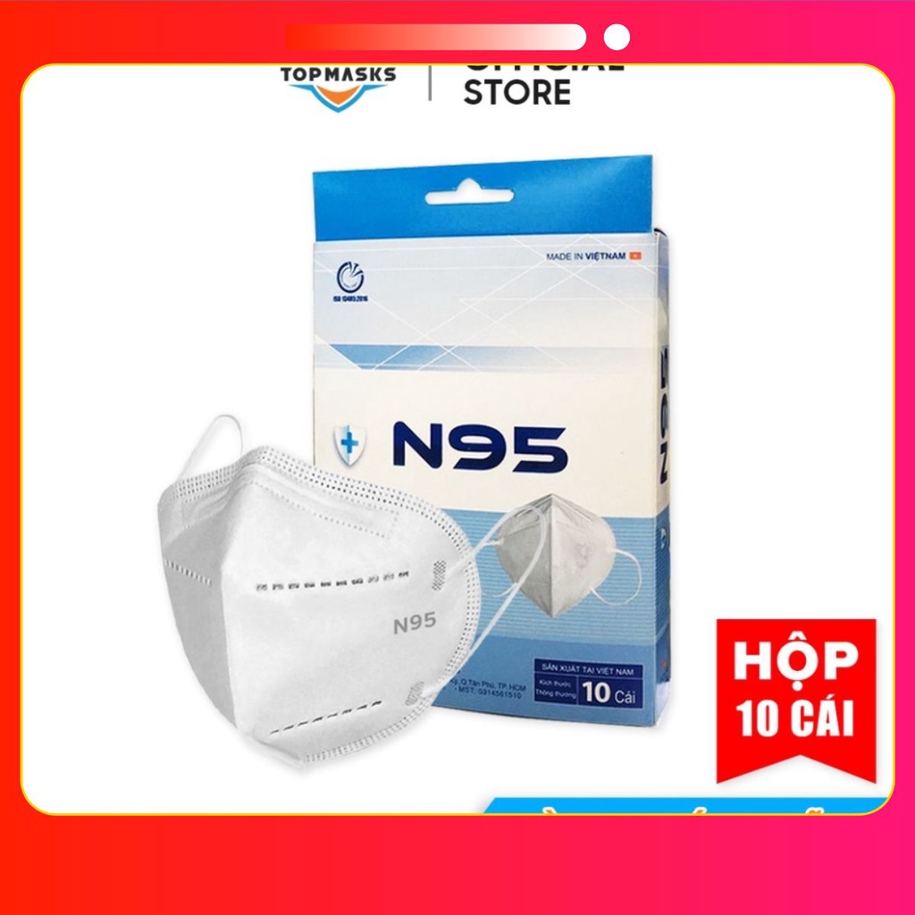 HÀNG TỐT - Khẩu Trang N95 1 Hộp Người Lớn Kháng Khuẩn Chống Bụi Mịn | 1 Hộp 10 Cái Chính Hãng Cửu Long | Đạt Tiêu Chuẩn