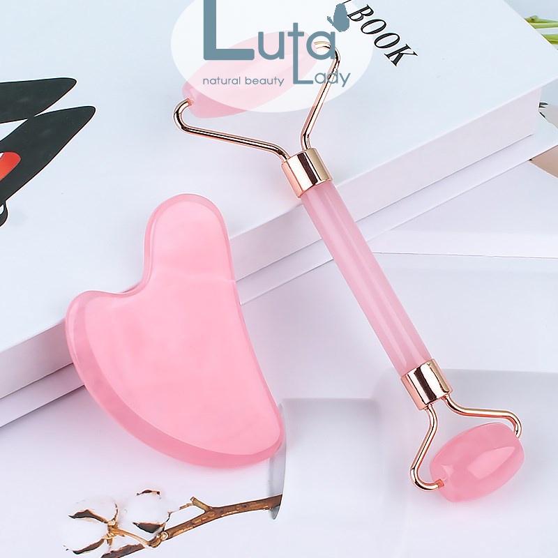 Đá guasha massage mặt, Cây lăn mát xa mặt giúp thon gọn nâng cơ ngăn ngừa lão hóa