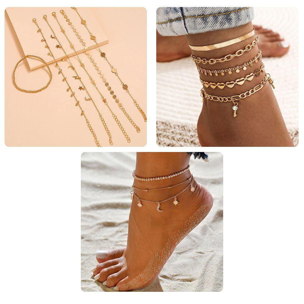 Lắc Chân Hình Trái Tim Phong Cách Bohemian Thời Trang Cho Nữ