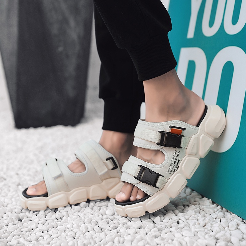 Dép sandal thể thao đi biển đế dày hấp thụ sốc chống trượt thời trang mùa hè dành cho nam