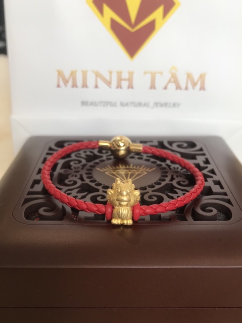 Vòng tay dây da đeo charm-Minh Tâm Jewelry