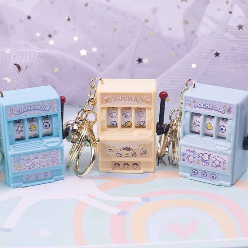 SANRIO Móc Khóa Gắn Máy Chơi Game Mini Tạo Hình Melody Cinnamoroll Kuromi Dễ Thương