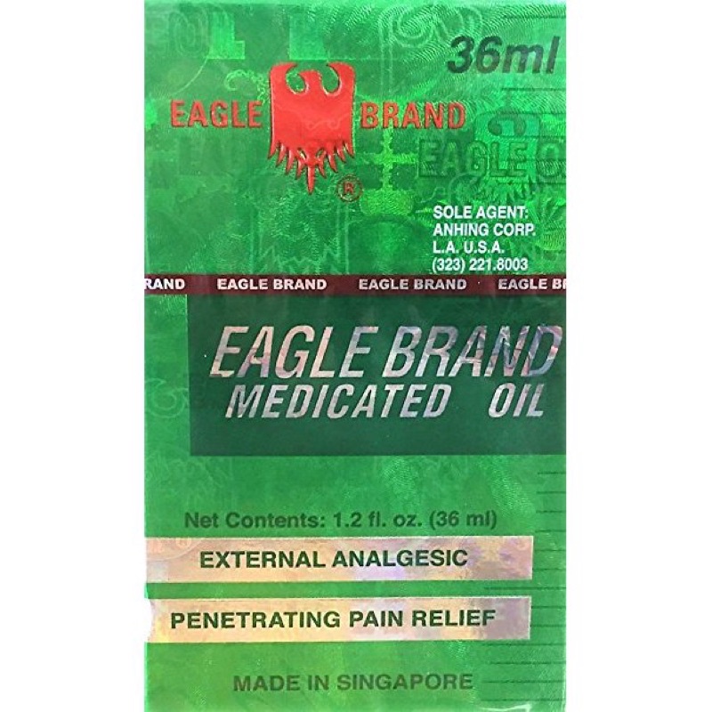 Dầu gió xanh Con Ó Eagle Singapore 24ml ~ 36ml
