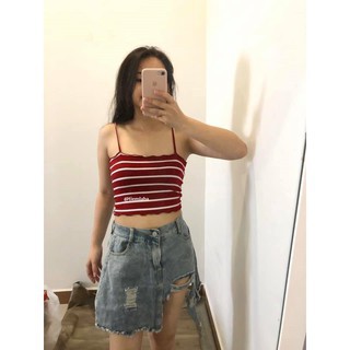 ÁO THUN HAI DÂY SỌC ĐỎ - TRẮNG FREESIZE QUYẾN RŨ | BigBuy360 - bigbuy360.vn