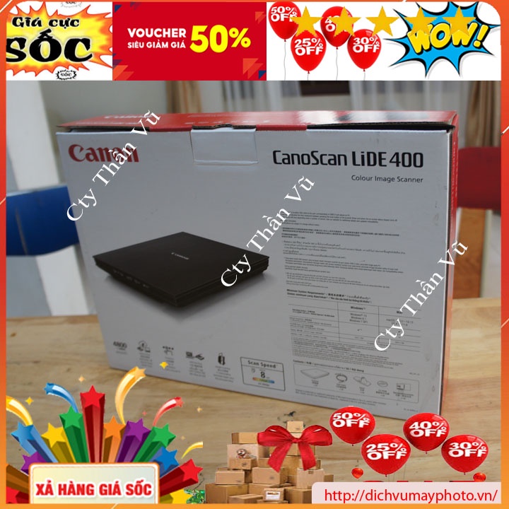 Máy scan lide 400 mới 100% hãng Canon bảo hành có hỗ trợ kỹ thuật nhanh gọn Kholinhkienmayin SP002400