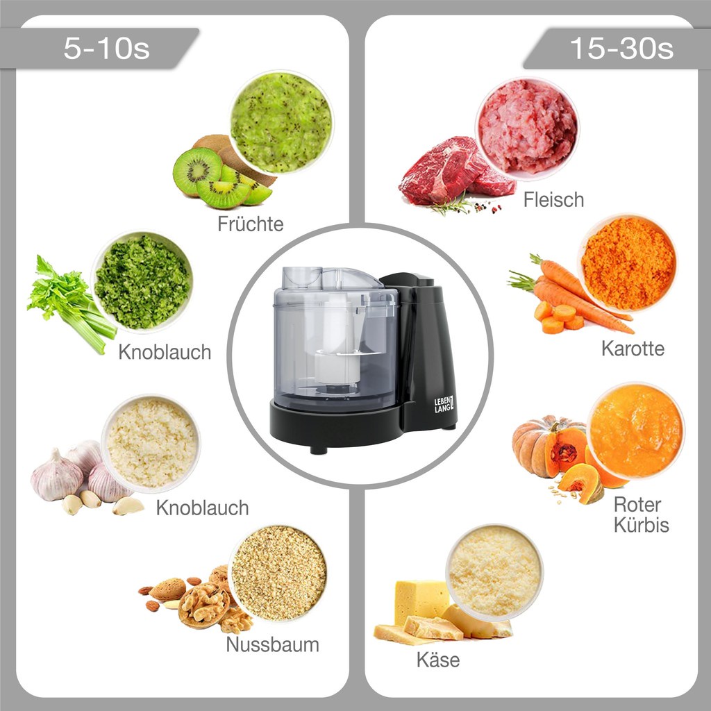 Máy xay đa năng, xay thịt, rau củ quả mini cho bé, gia đình , LEBENLANG xay thịt, tỏi, hành, ớt, gia vị, cối 350ml