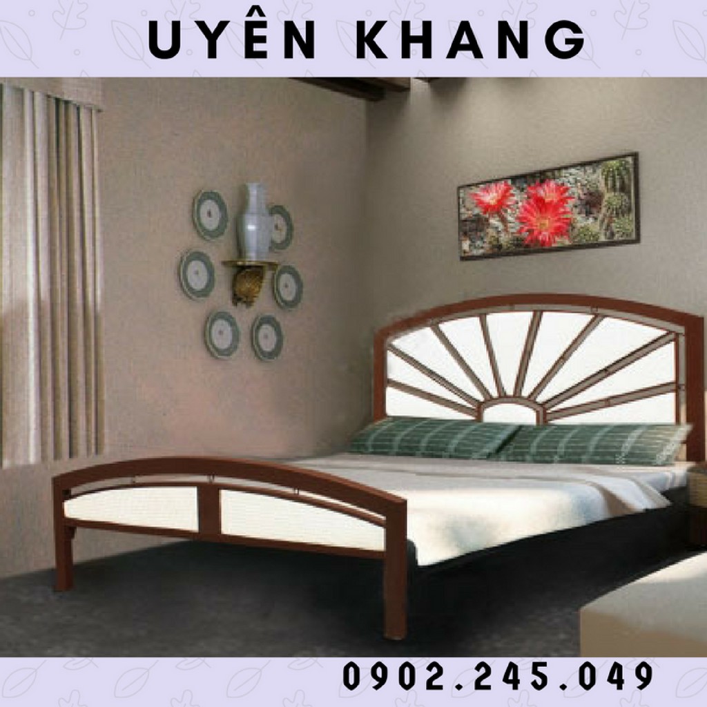 Giường sắt 1m6x2m - Giường sắt cao cấp - Mẫu 2