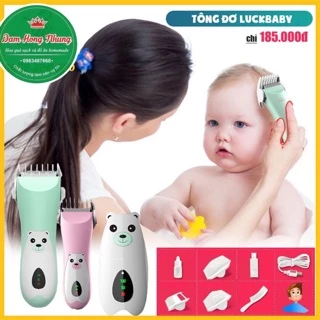 Tông đơ cắt tóc sơ sinh, cắt tóc trẻ em 0-15 tuổi hãng Lukbaby cắm sạc siêu bền [tặng kèm khăn trùm]