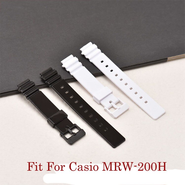 Dây Đeo Đồng Hồ Bằng Silicone Mềm Chống Nước 18mm Cho Casio MRW-200H
