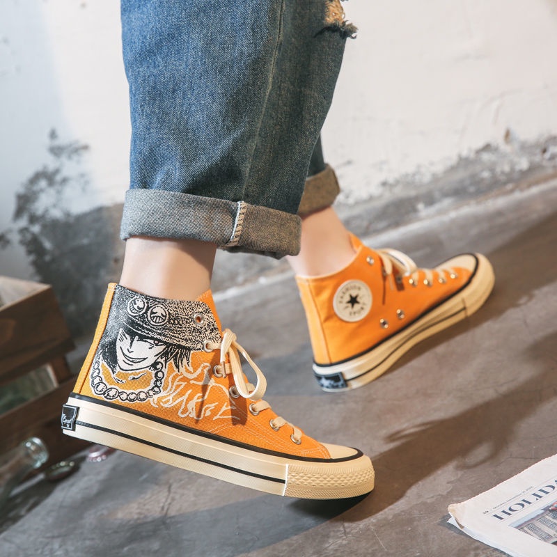 Giày Vải Canvas Cổ Cao Phong Cách Retro Hồng Kông Dễ Phối Đồ Thời Trang Cho Nữ Size 35-40