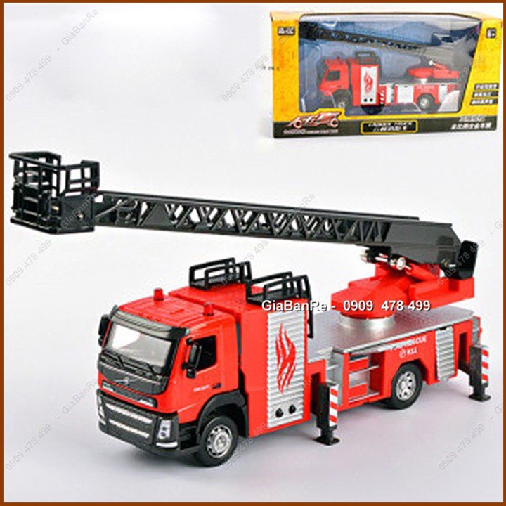 Mô Hình Xe Tải Cứu Hỏa Thang Fire Rescue - Caipo + 9965