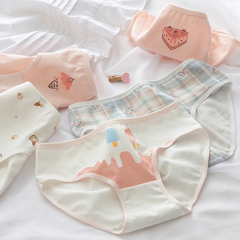 Quần lót cotton kiểu Nhật Bản thiết kế dễ thương cho nữ