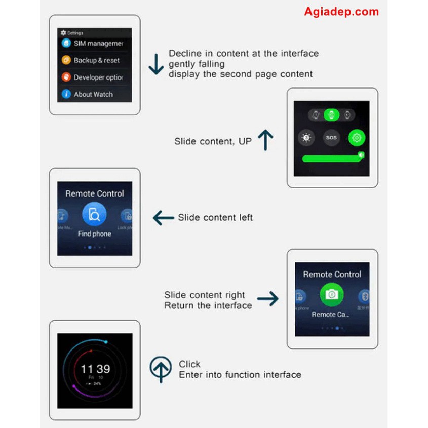 freeship Đồng hồ thông minh Smartwatch Q9 - Màn Cảm ứng Wifi SIM 3G Android 4.4 nhiều App - Đẳng cấp Thời trang - Bản Ch
