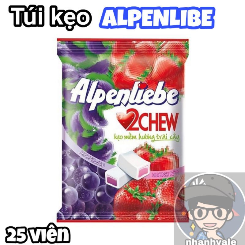 [Gói 25 viên] Kẹo mềm Alpenliebe® hương trái cây dâu và nho