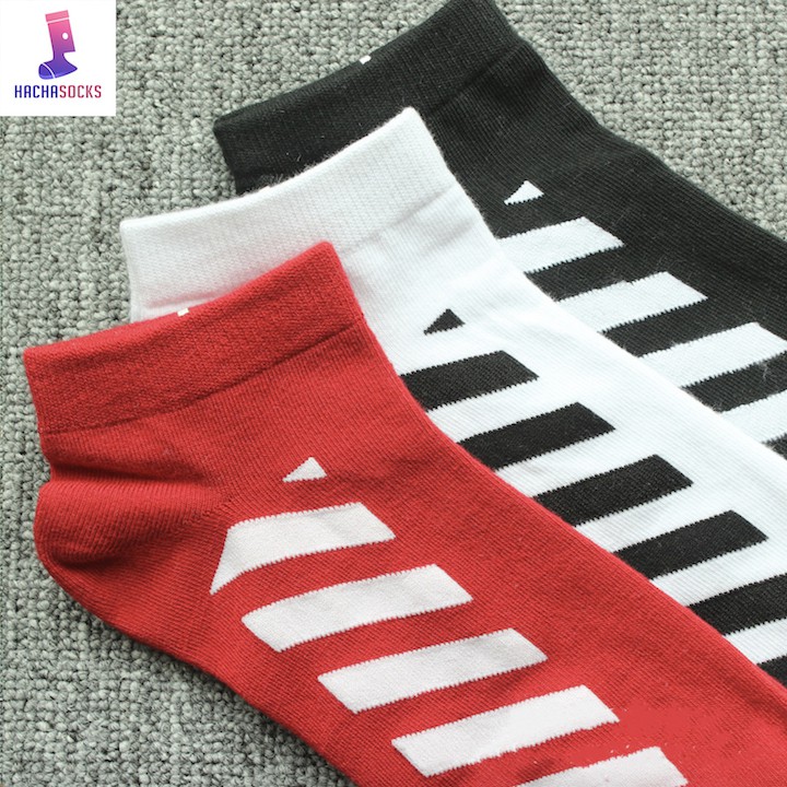 Vớ Tất Off White Lười Unisex Hàng Đẹp OW - Có Bao Và Móc Cực Đẹp