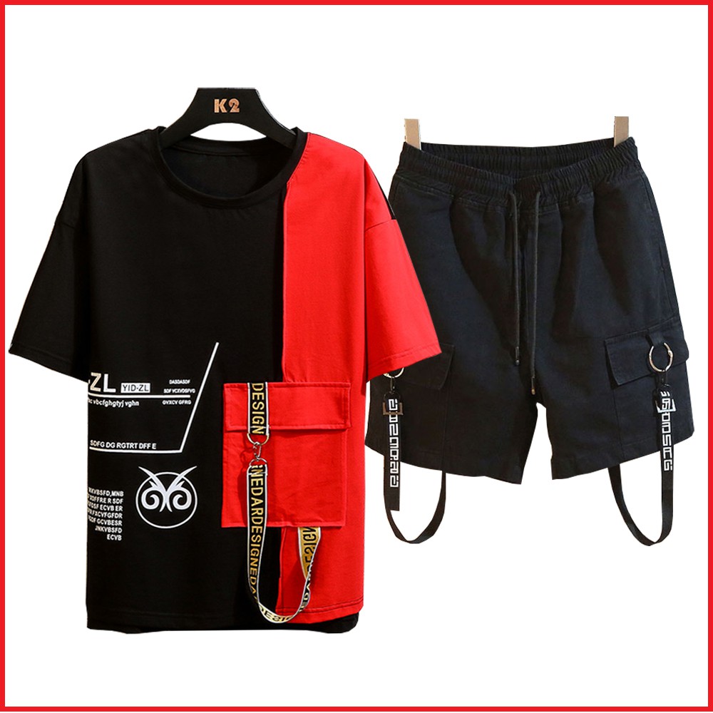 Bộ Quần Áo Thun Nam Thể Thao Mùa Hè Áo Túi Hộp Kết Hợp Quần Short Phối Dây Chữ SEPTEMBERGIRL1989 SET NAM 9000095C | BigBuy360 - bigbuy360.vn