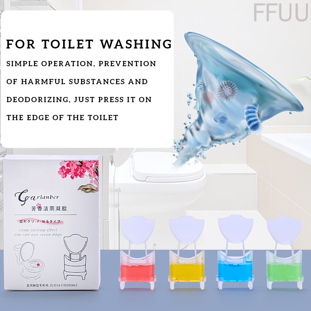 Gel thơm khử mùi hôi toilet lưu hương lâu hình bông hoa
