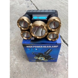 đèn pin đợi đầu 5 bóng chống nước siêu sáng