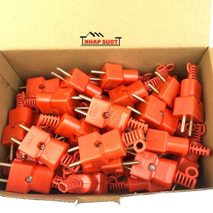 Phích Cắm Chịu Tải 4000W Maxkaro Nhựa Chống Cháy, Chịu Va Đập, Màu Cam P4C