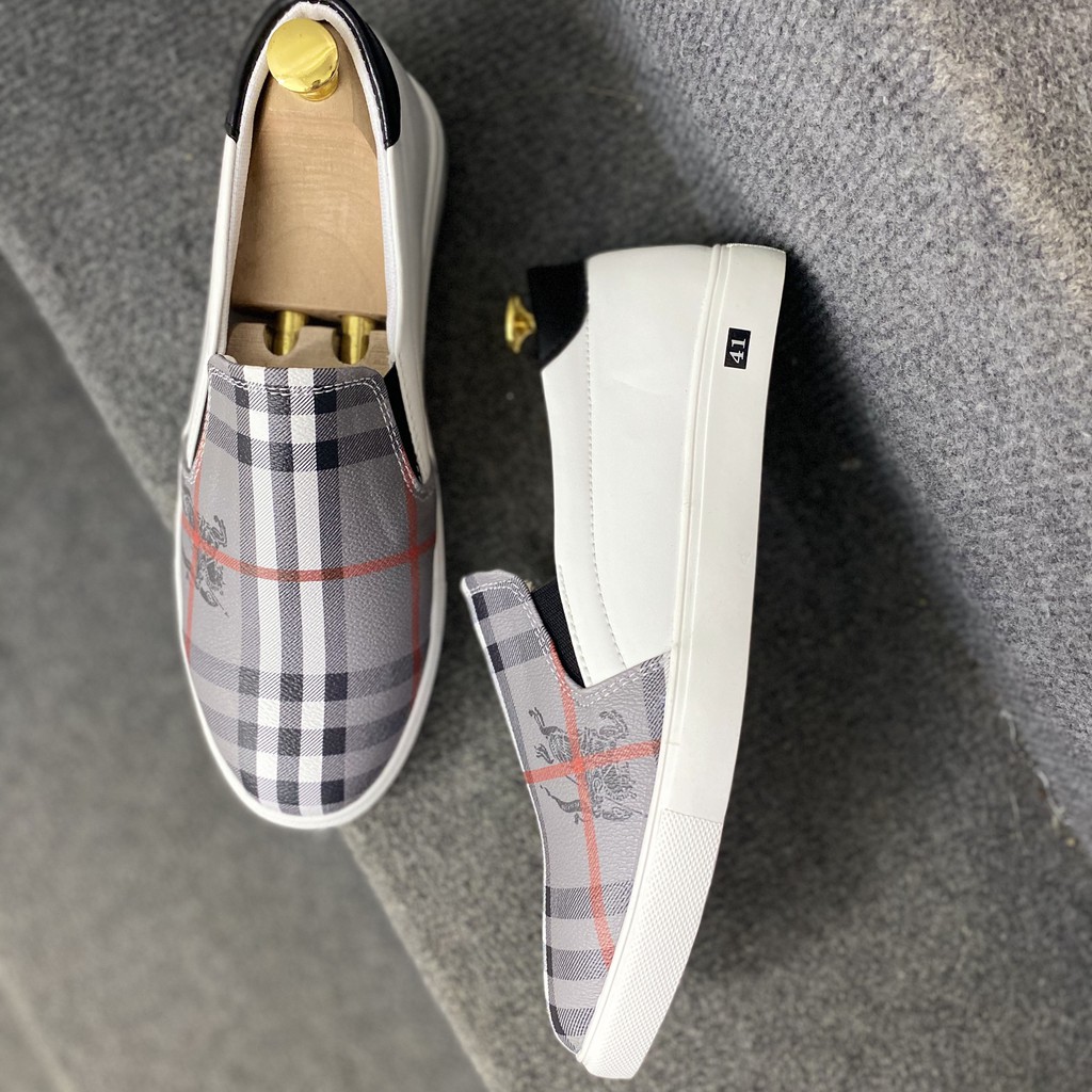 Giày Lười Nam BBR Kẻ Caro - Giày Nam Thời Trang in Hình Ngựa - Mẫu 2021 | BigBuy360 - bigbuy360.vn