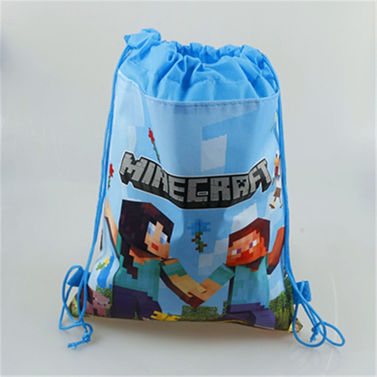 Balo dây rút 36cm x 27cm in hình game Minecraft dùng đựng đồ bơi/ chơi thể thao/ đi bộ đường dài/ làm quà tặng