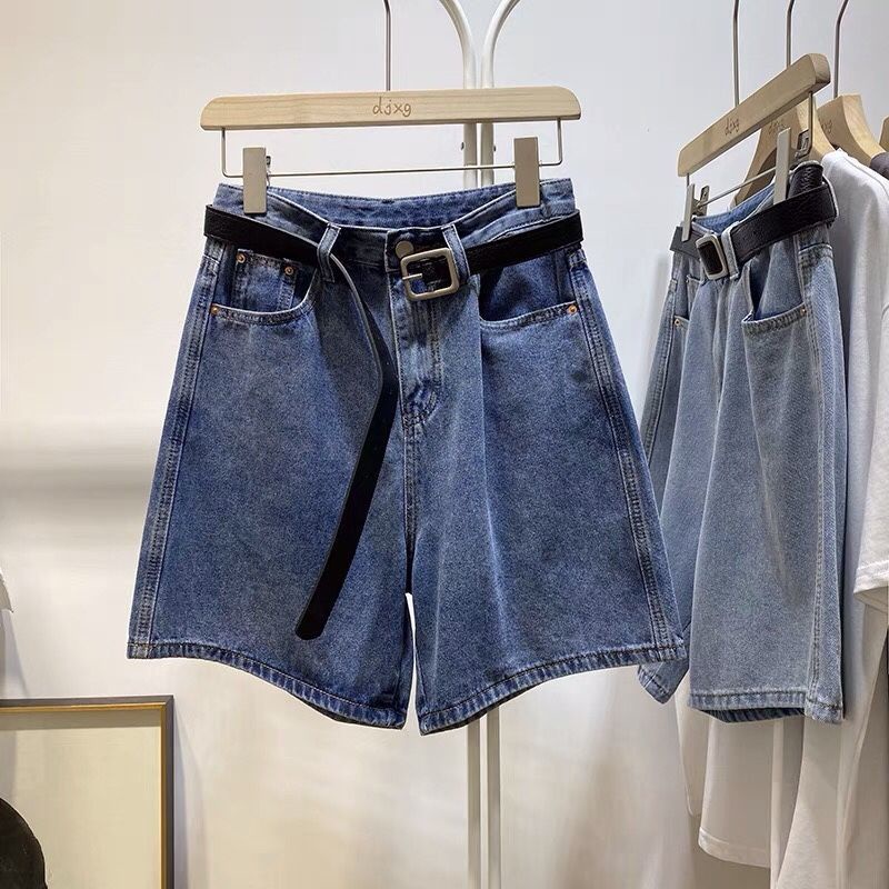 Quần Short denim Lưng Cao Dáng Rộng Mỏng Thời Trang Mùa Hè Hàng Mới Dành Cho Bạn Nữ