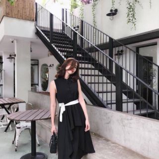 Váy liền chun eo vải dư cực đẹp