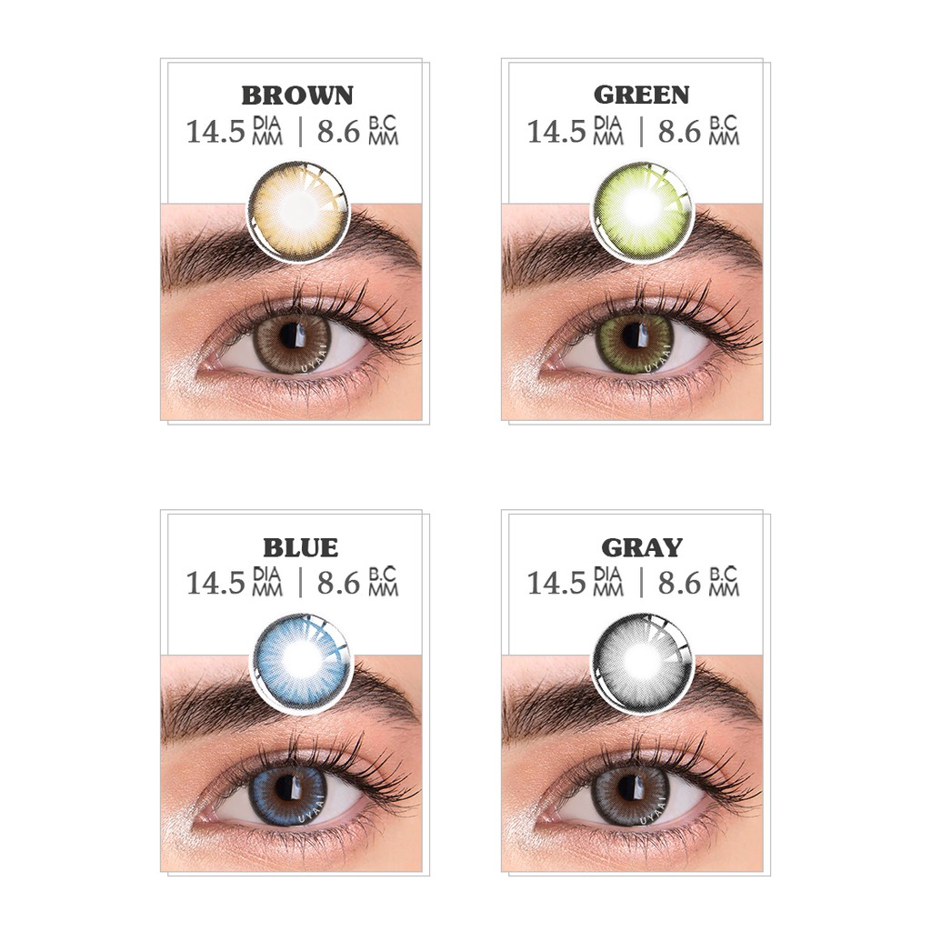 [Hàng mới về] Cặp kính áp tròng tùy chọn màu sắc 14.5mm phong cách ảo ảnh