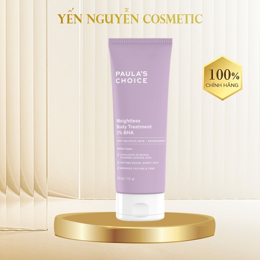 Kem Dưỡng Thể Paula’s Choice Weightless Body Treatment 2% BHA 210ml