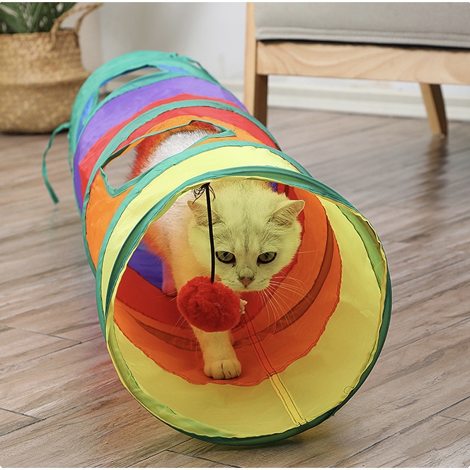Đồ chơi cho mèo đồ chơi đường hầm mèo siêu thích có thể xếp gọn