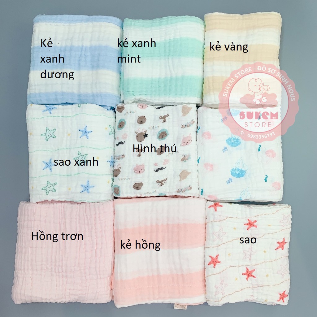 Khăn Tắm Petitme 6 Lớp Thấm Hút 100% Cotton Organic ( 1 cái )