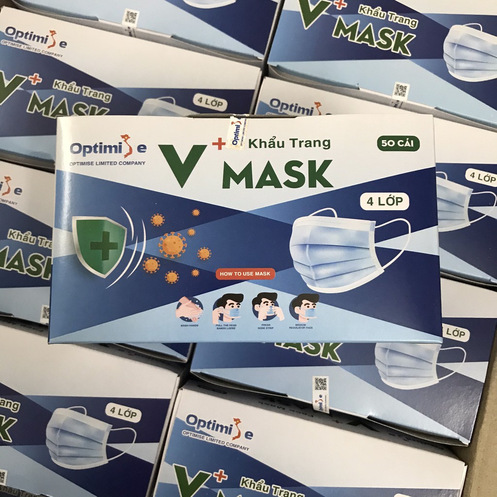 Khẩu trang 4 lớp V Mask hộp 50 cái | BigBuy360 - bigbuy360.vn