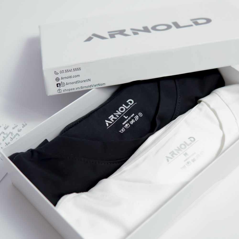 Áo thun trơn cổ tròn basic Arnold - Vải cotton co giãn 4 chiều - Dày dặn form Regular Fit | BigBuy360 - bigbuy360.vn
