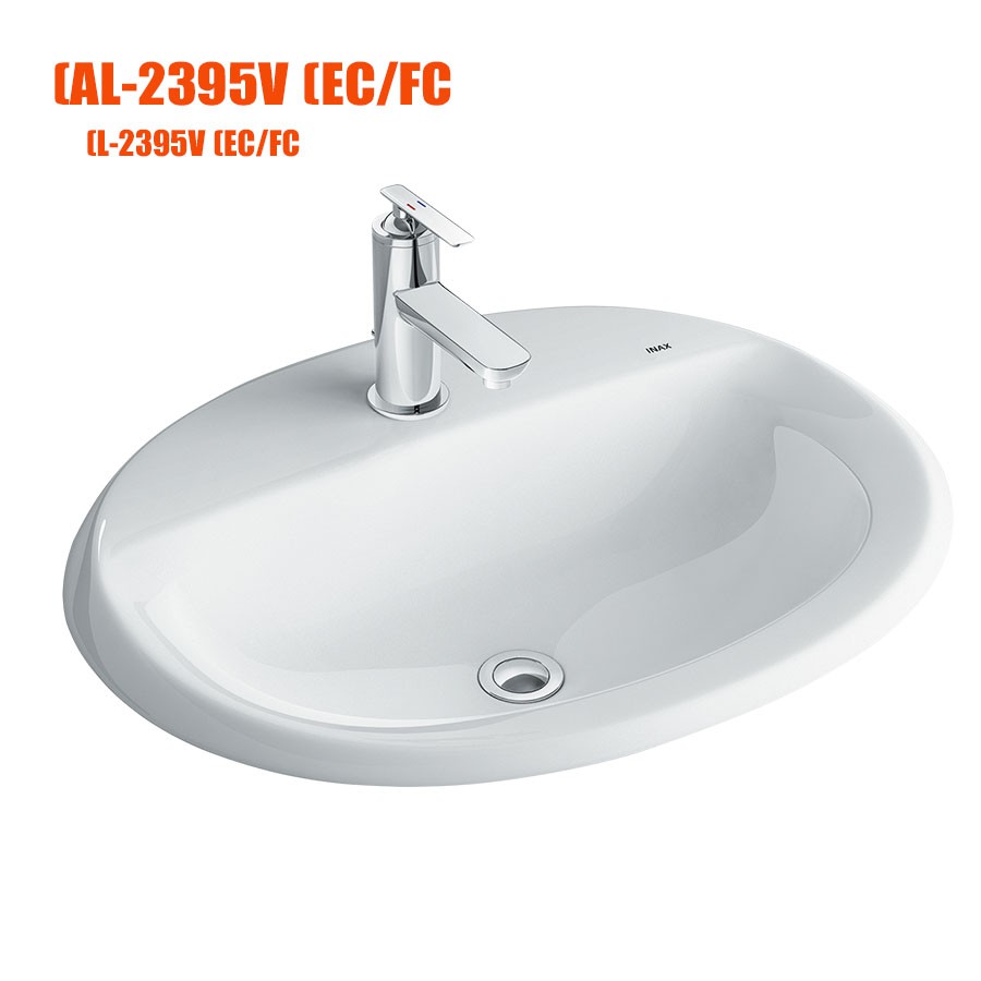 Chậu Rửa Lavabo Âm Bàn Inax AL-2395/ L-2395V Dương Vàn