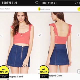 🎀👒 CROPTOP TAY CÁNH TIÊN F21 siêu đẹp