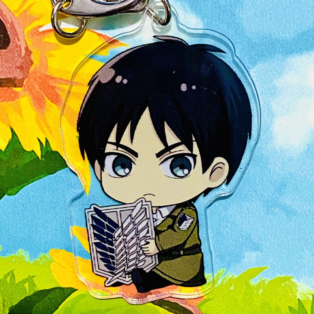 ( Mica trong acrylic ) Móc khóa xinh xắn ATTACK ON TITAN Đại Chiến Titan ver ÔM anime chibi xinh xắn độc đáo