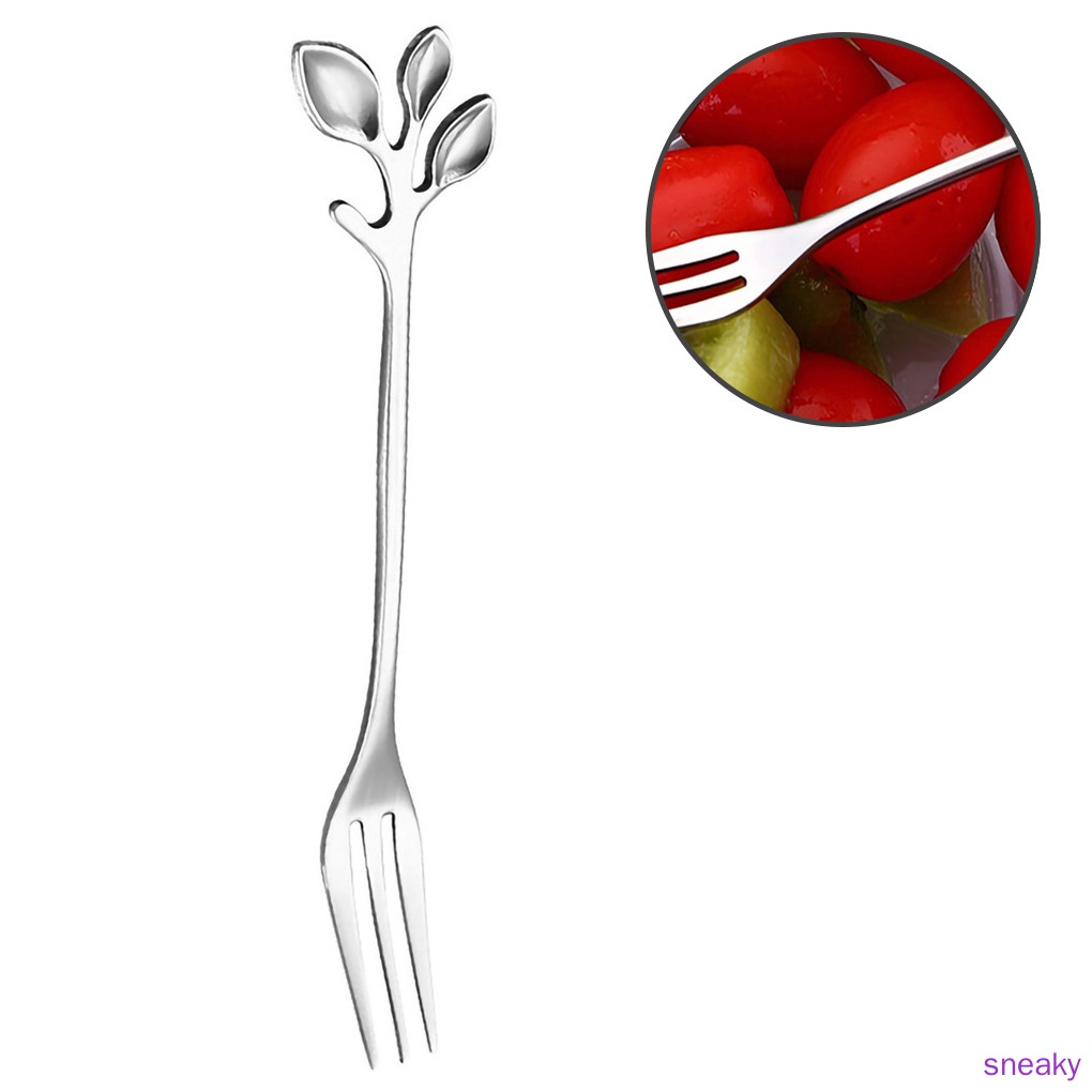 Nĩa Ăn Tráng Miệng Bằng Thép Không Gỉ Tiện Dụng Cho Nhà Hàng