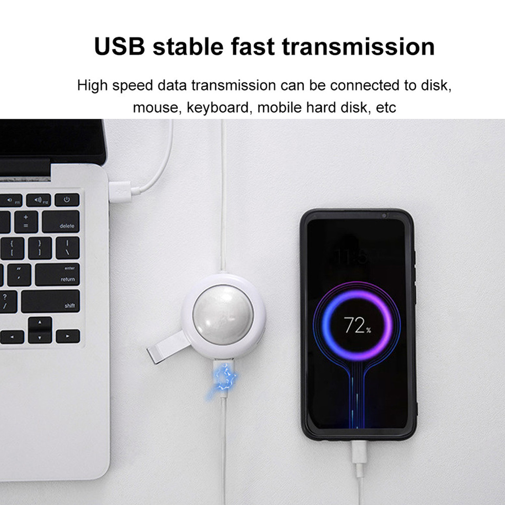 Bộ Chia 4 Cổng Usb Tốc Độ Cao Tích Hợp Đèn Ngủ Tiện Dụng