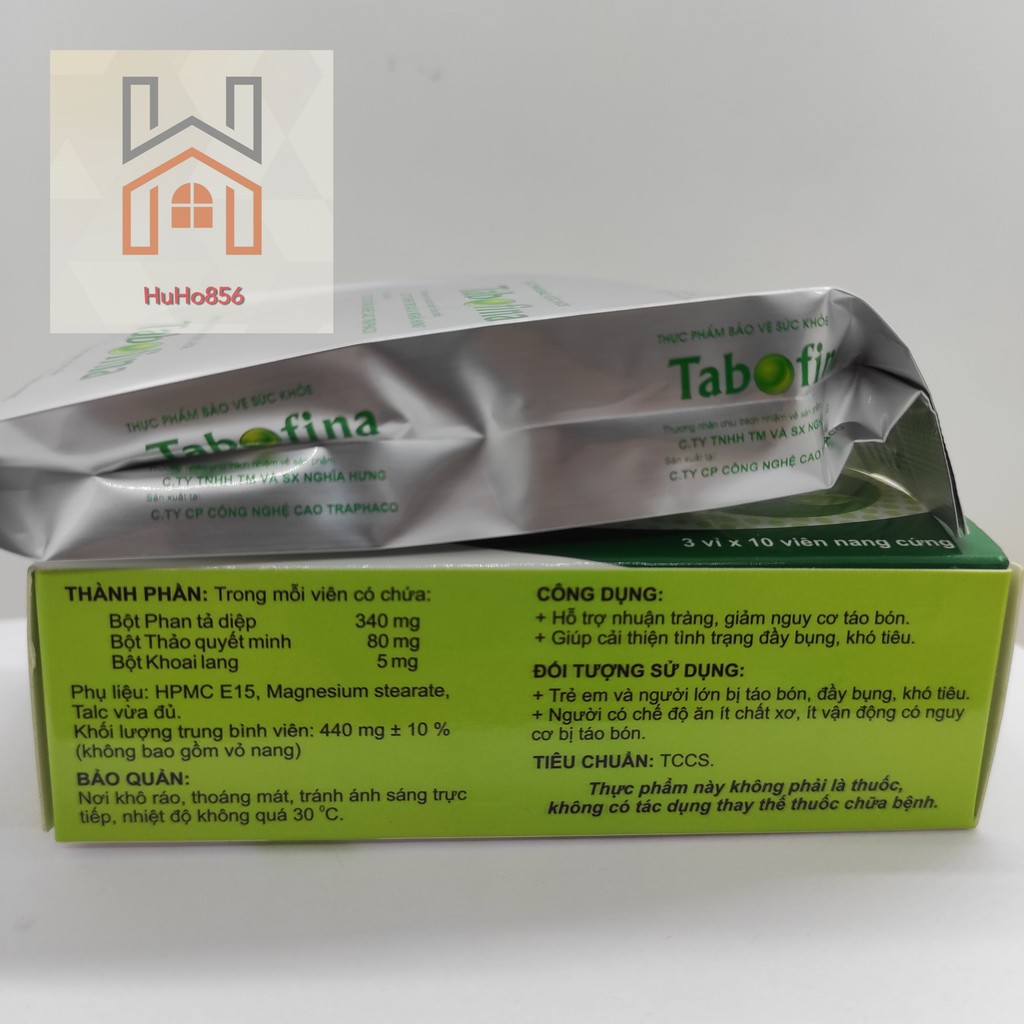 Tabofina hộp 30 viên - chính hãng traphaco