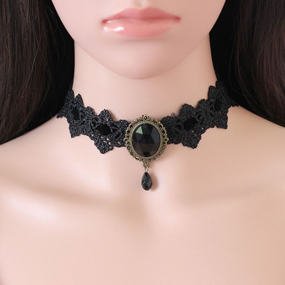 Epoch Vòng Cổ Choker Ren Nhiều Màu Phong Cách Gothic Quyến Rũ Cho Nữ