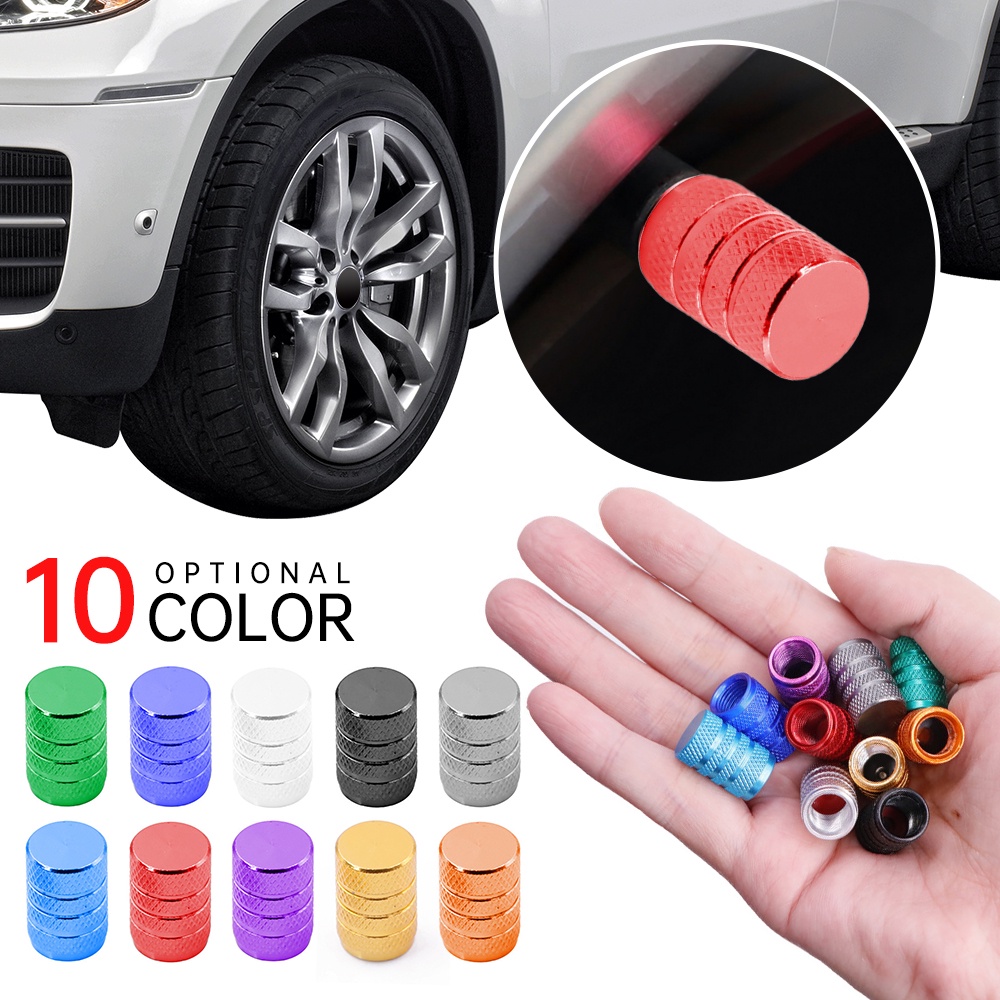 4 Nắp Van Bánh Xe Hơi Bằng Nhôm Chống Bụi