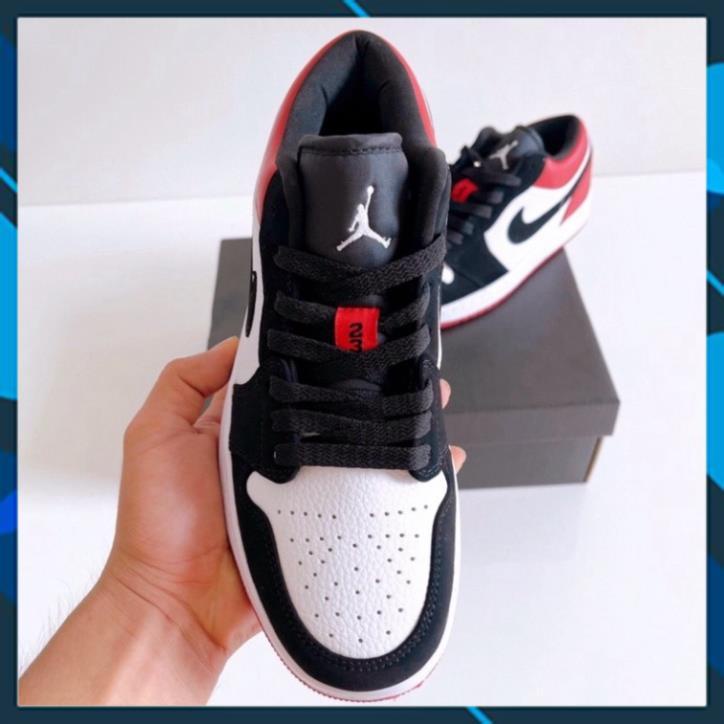 Giày  JD Đen Đỏ cổ thấp Sneaker nam nữ thể thao Fullbox - HTSHOE
