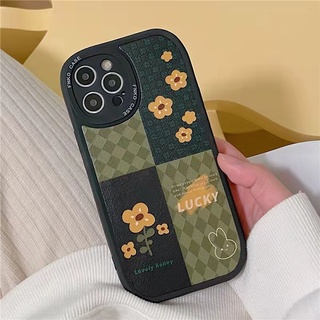 Ốp Điện Thoại Da Tpu Họa Tiết Hoa Cho iPhone 13 13pro 13prm iPhone 11 7Plus 8Plus Xr XS 13 12 Pro Max