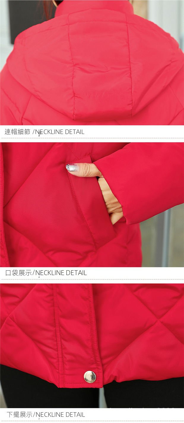 Áo Khoác Phao Dáng Ngắn Có Nón Tháo Rời Được Thời Trang Mùa Đông Hàn Quốc Cho Nữ