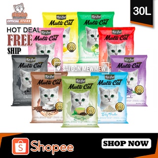 Cát vệ sinh cho mèo túi 30L - 20kg
